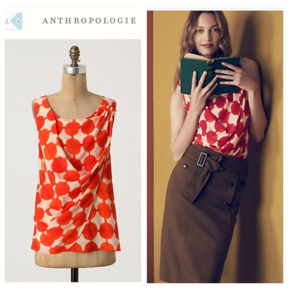 Anthropologie | Maeve Silk Quantum Blouse